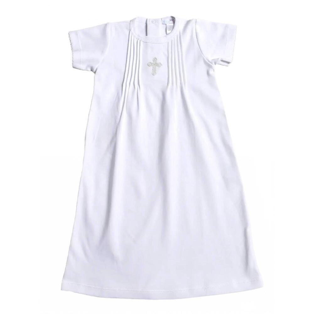 NEW HUG ME FIRST girls embroidered day dress in silver cross